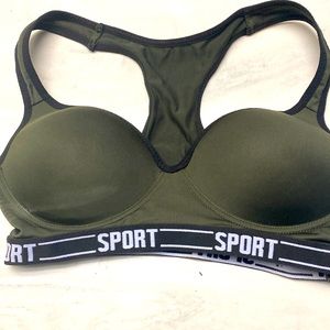 Dark Green RACERBACK sports bra